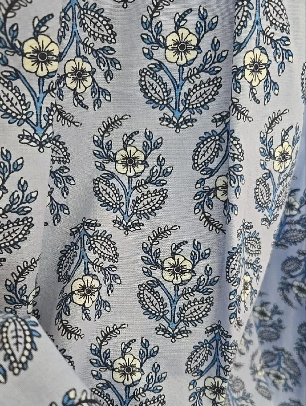 J. Crew Blue Floral Pockets Buttoned  Comfy Wear Babydoll Boho Fall Dress